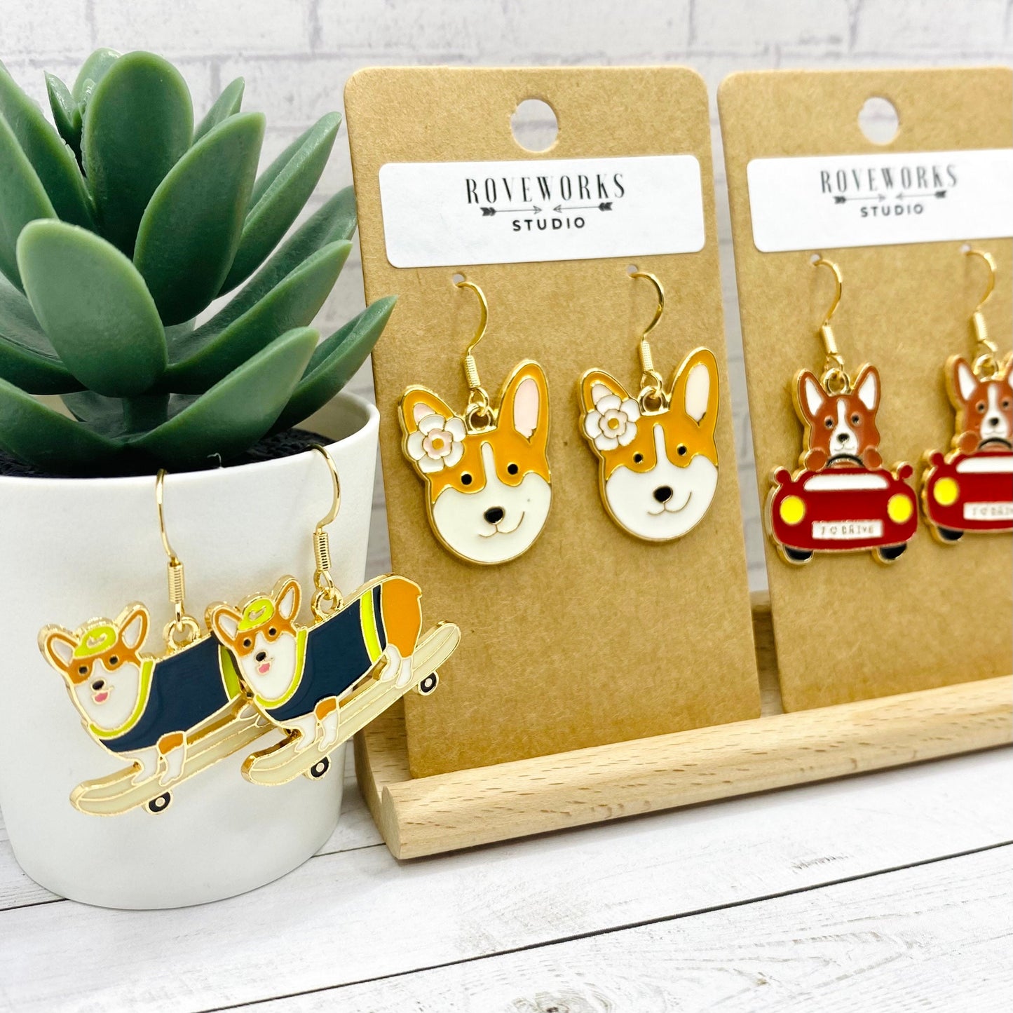 Silly CORGI Dog Earrings