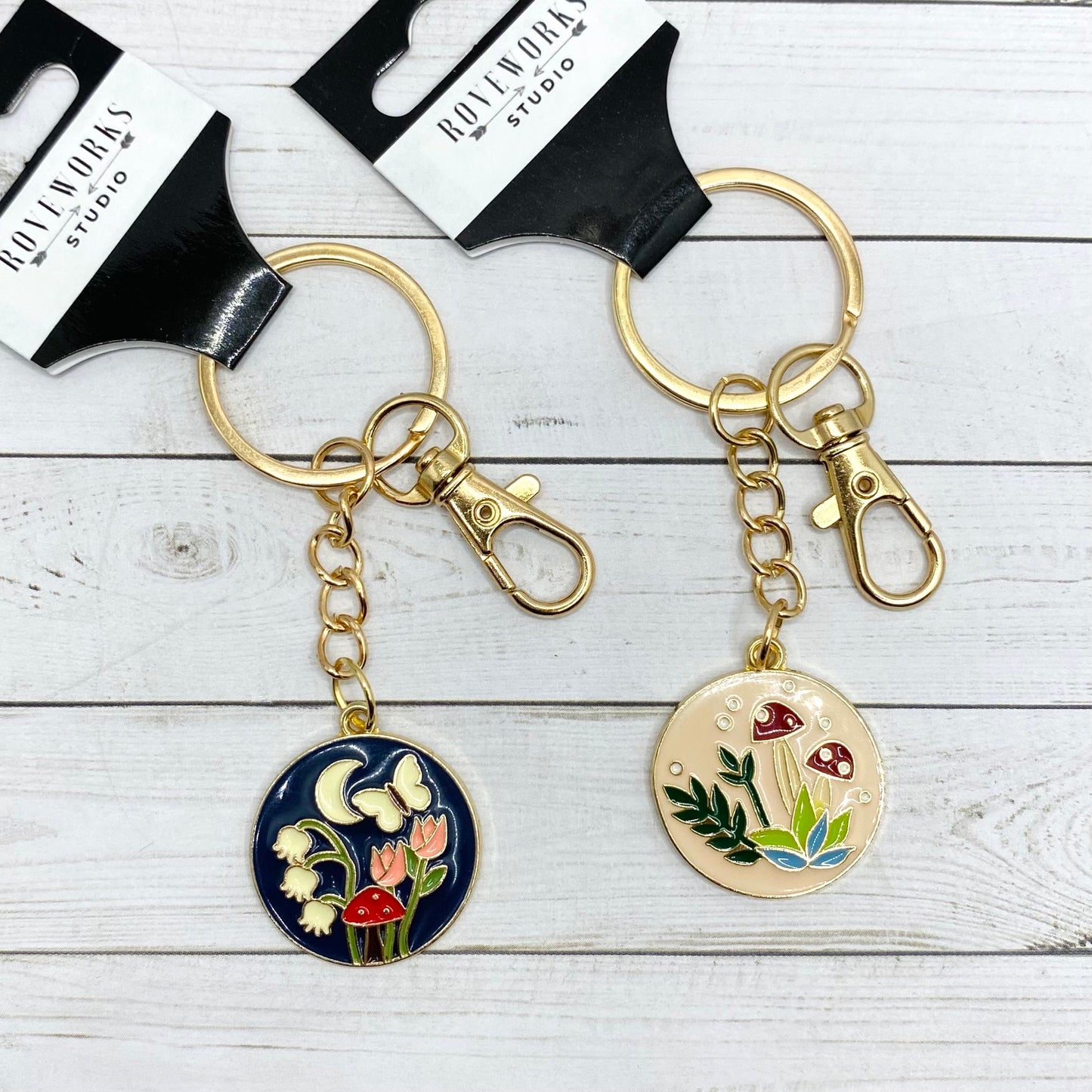 MUSHROOM KEYCHAINS - 2 Colors Available