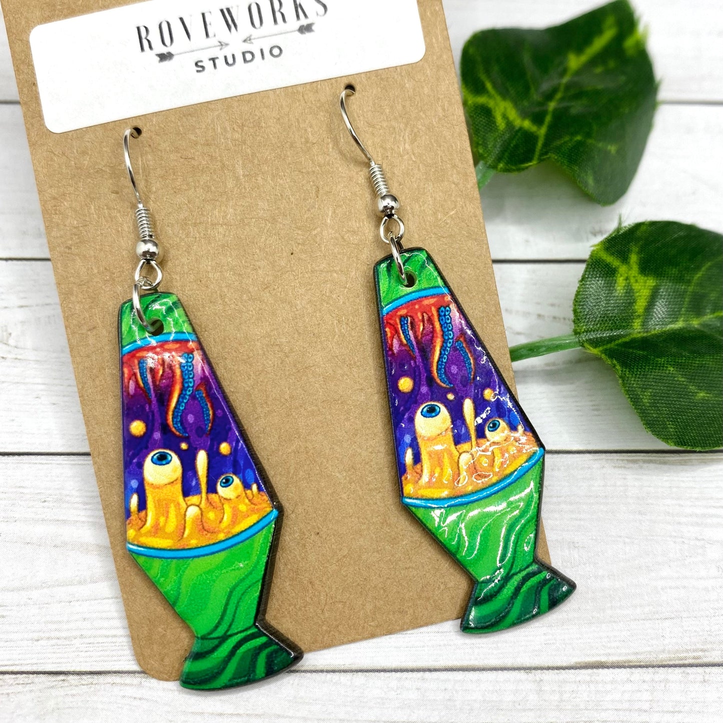 Creepy LAVA LAMP & TENTACLE Earrings