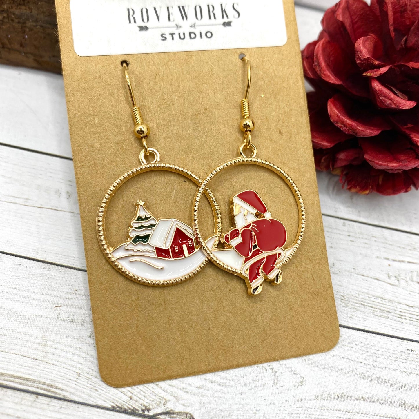 SANTA CLAUS is Coming to Town Christmas Earrings