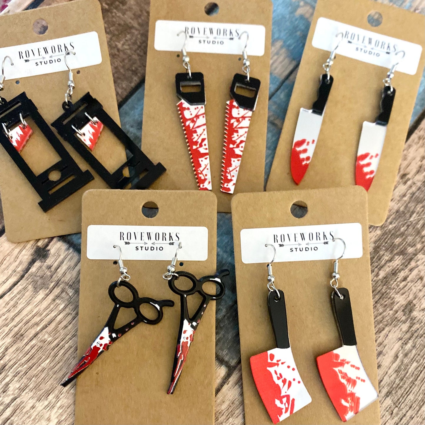 Creepy Bloody WEAPON Earrings