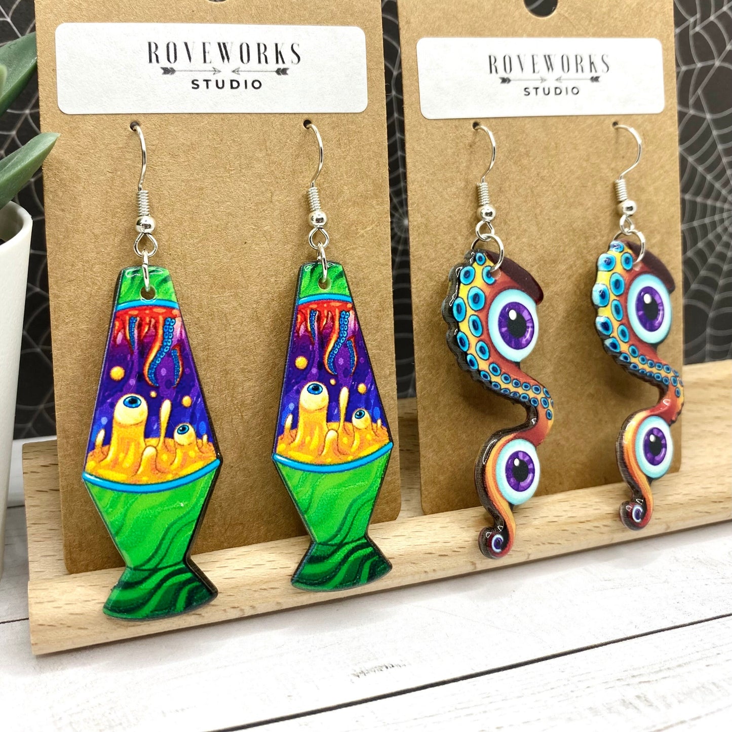 Creepy LAVA LAMP & TENTACLE Earrings
