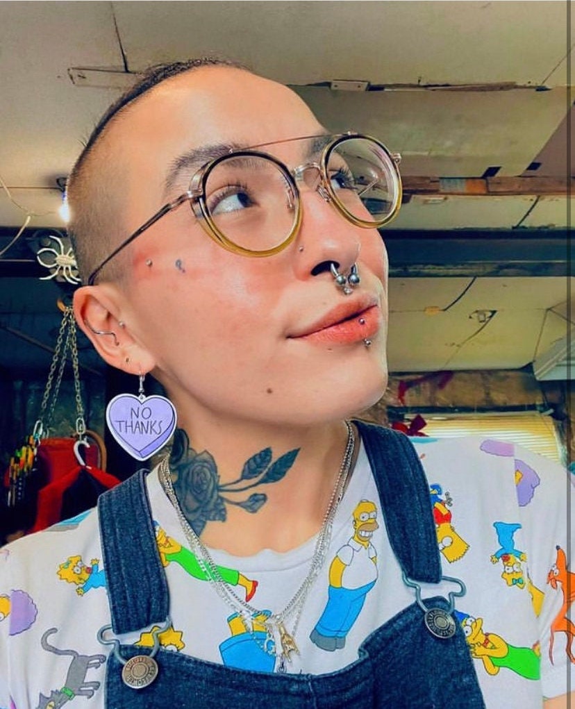 ANTI SOCIAL and No Thanks Earrings