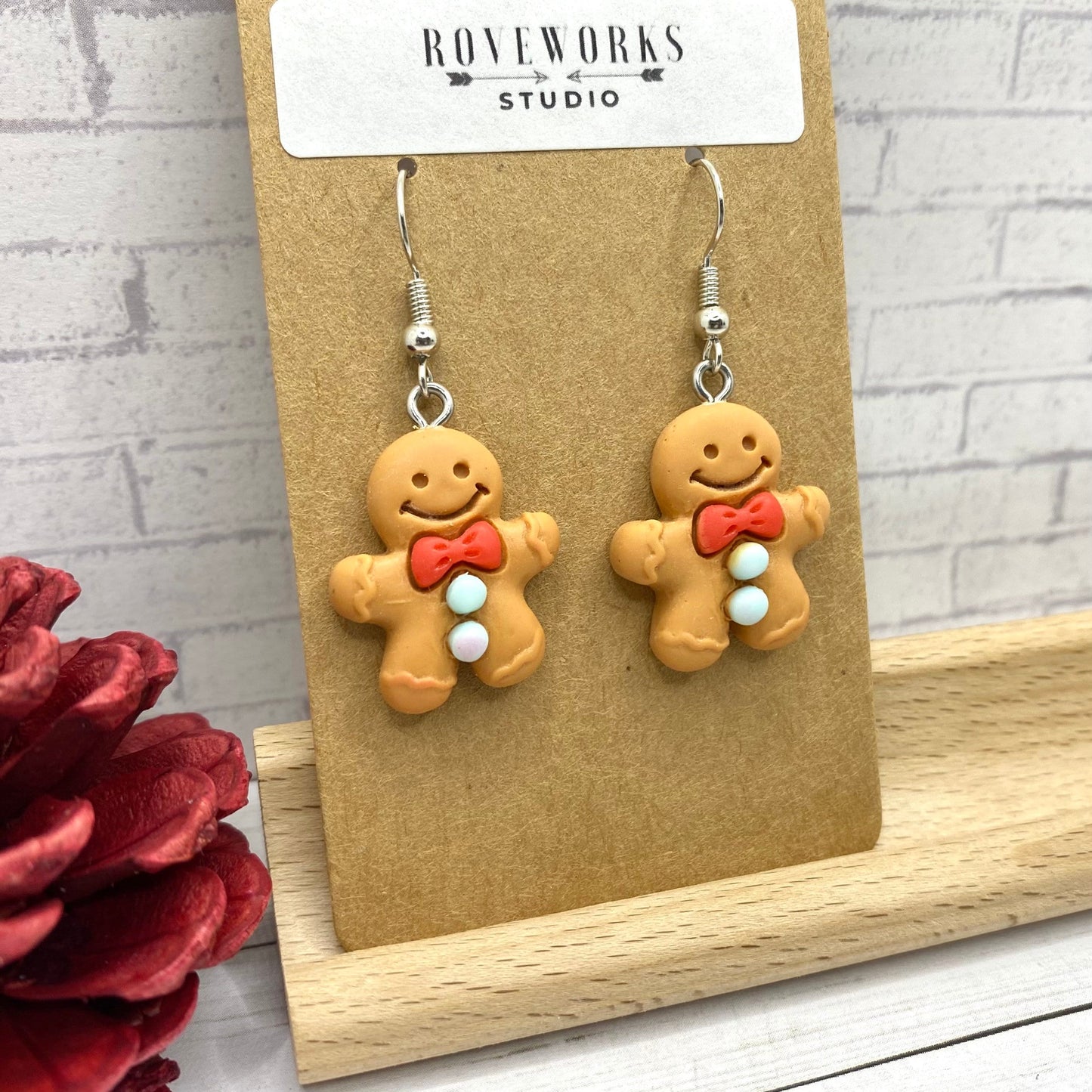 Christmas GINGERBREAD COOKIE Earrings