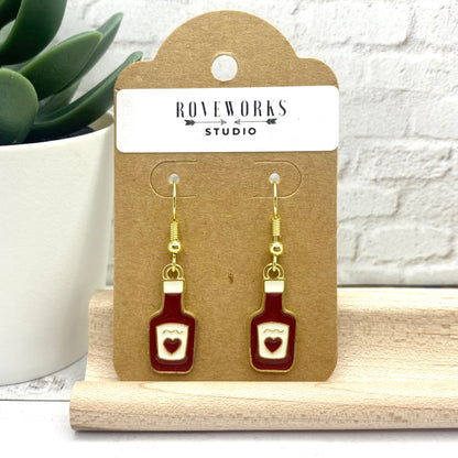 KETCHUP & MUSTARD or Mismatched Earrings