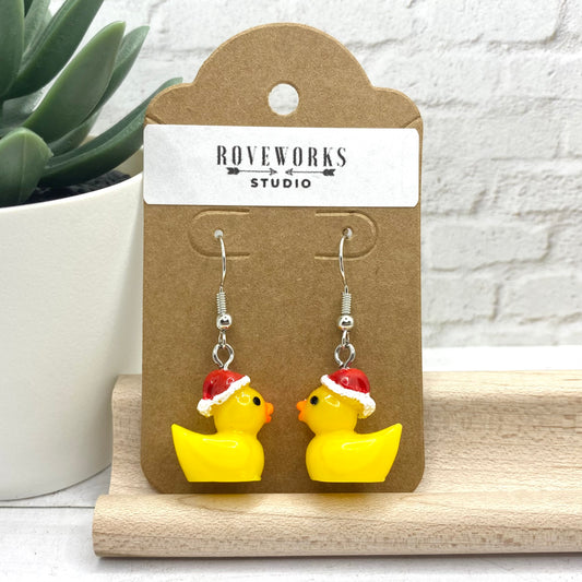 Christmas RUBBER DUCK Earrings