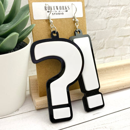 Oversized QUESTION & EXCLAMATION MARK Earrings