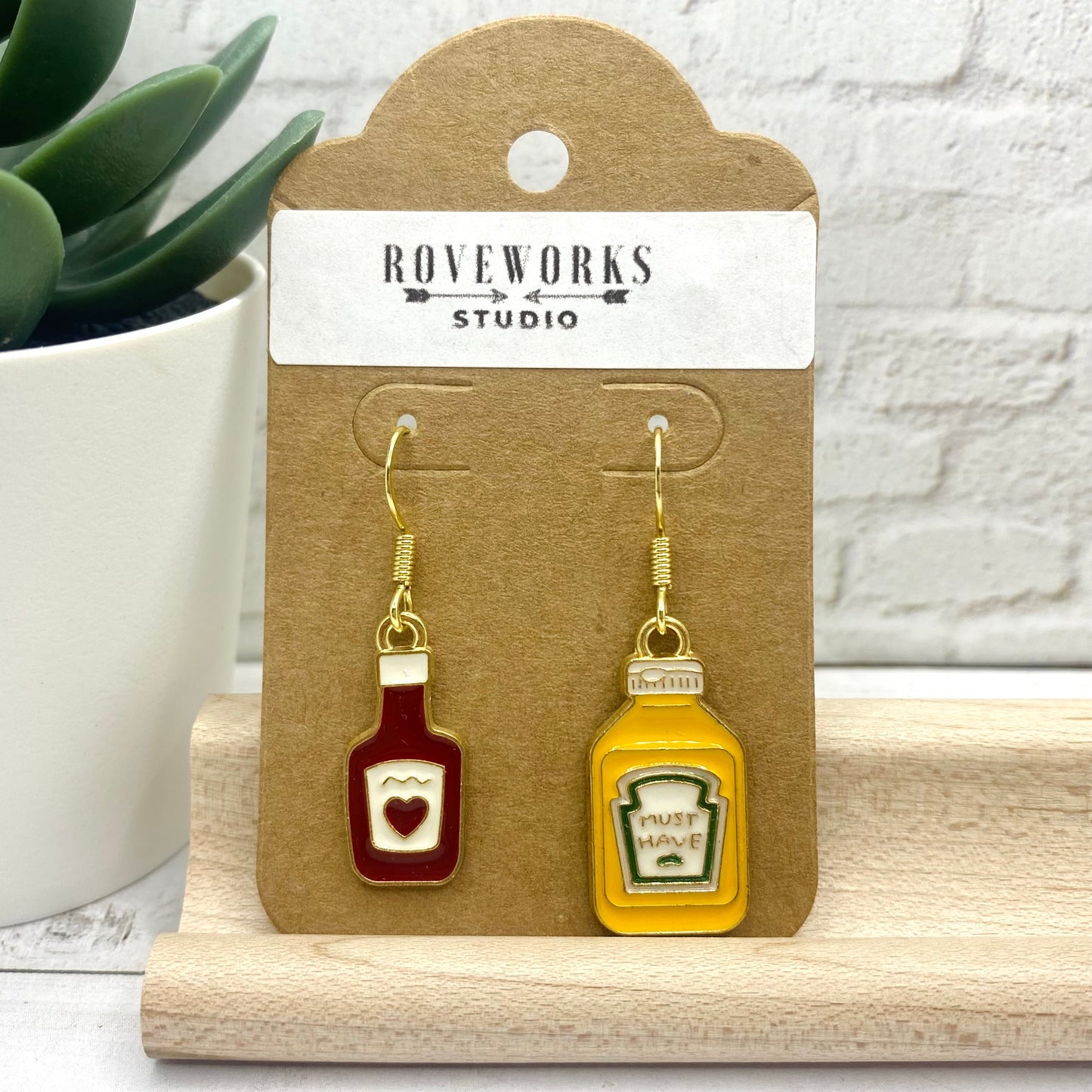 KETCHUP & MUSTARD or Mismatched Earrings