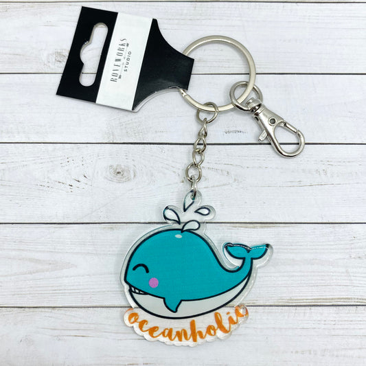 Oceanholic Blue Whale KEYCHAIN