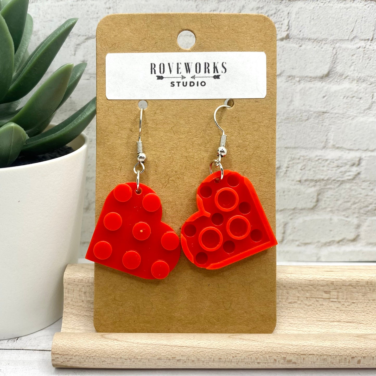 Building Block HEART Earrings