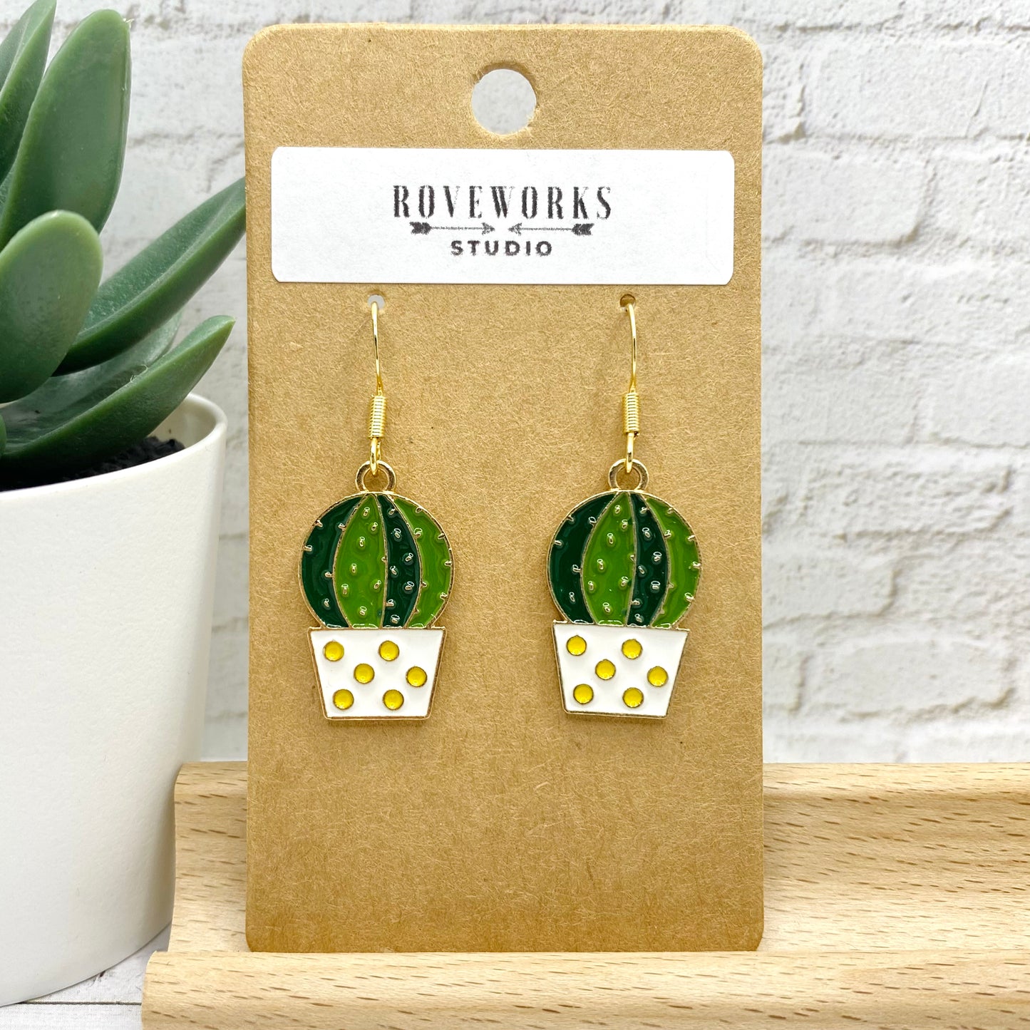 Cactus and Succulents Potted Plant Earrings