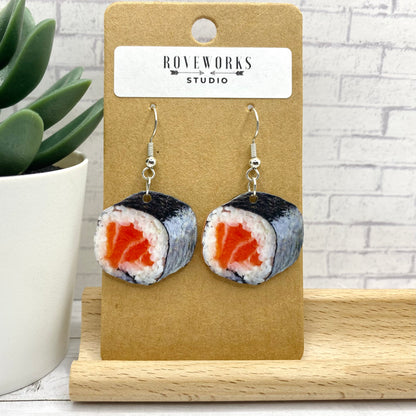 Spicy Salmon SUSHI ROLL Earrings