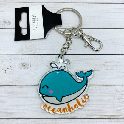 Oceanholic Blue Whale KEYCHAIN