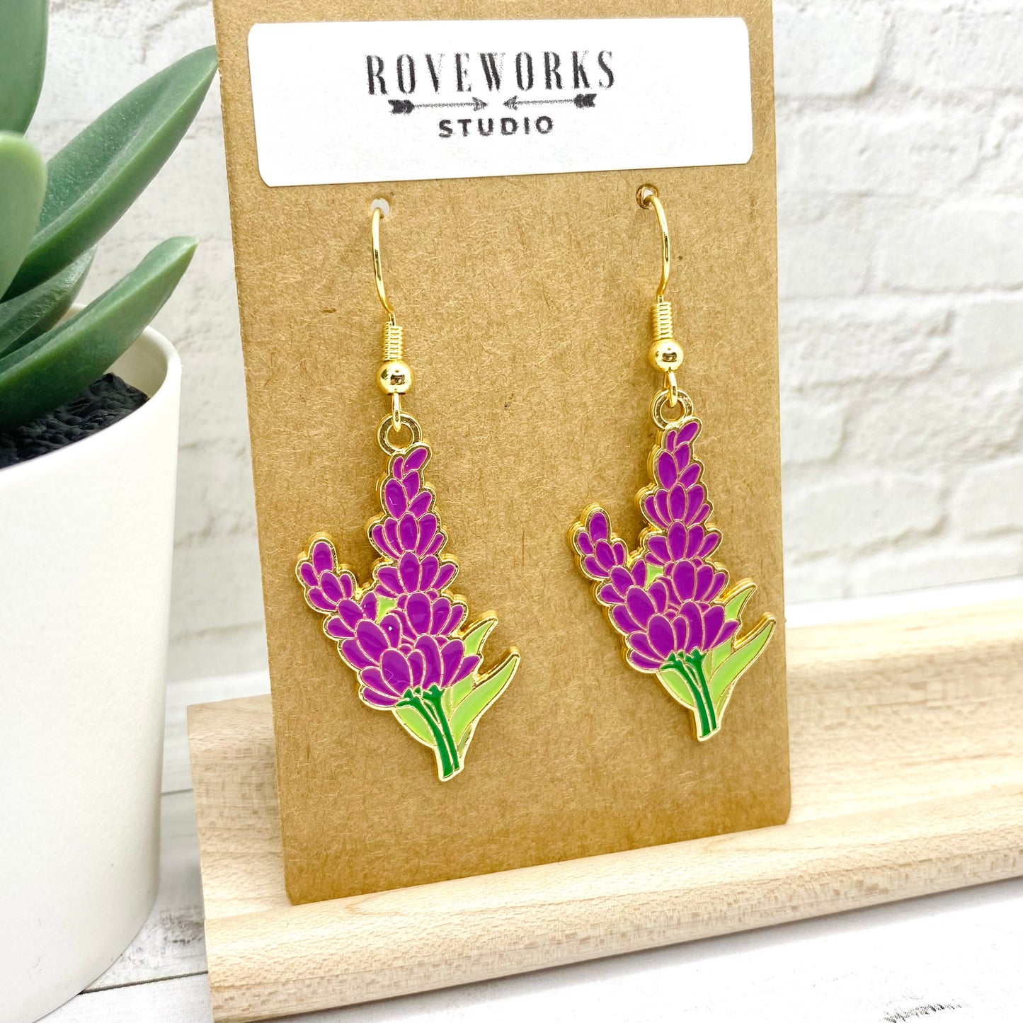 Purple LUPINE FLOWER Earrings