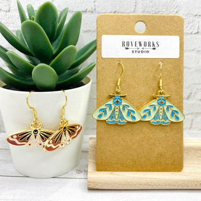 Pretty MOTH EARRINGS - 5 Colors Available