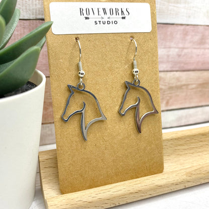 Dainty HORSE Head Earrings