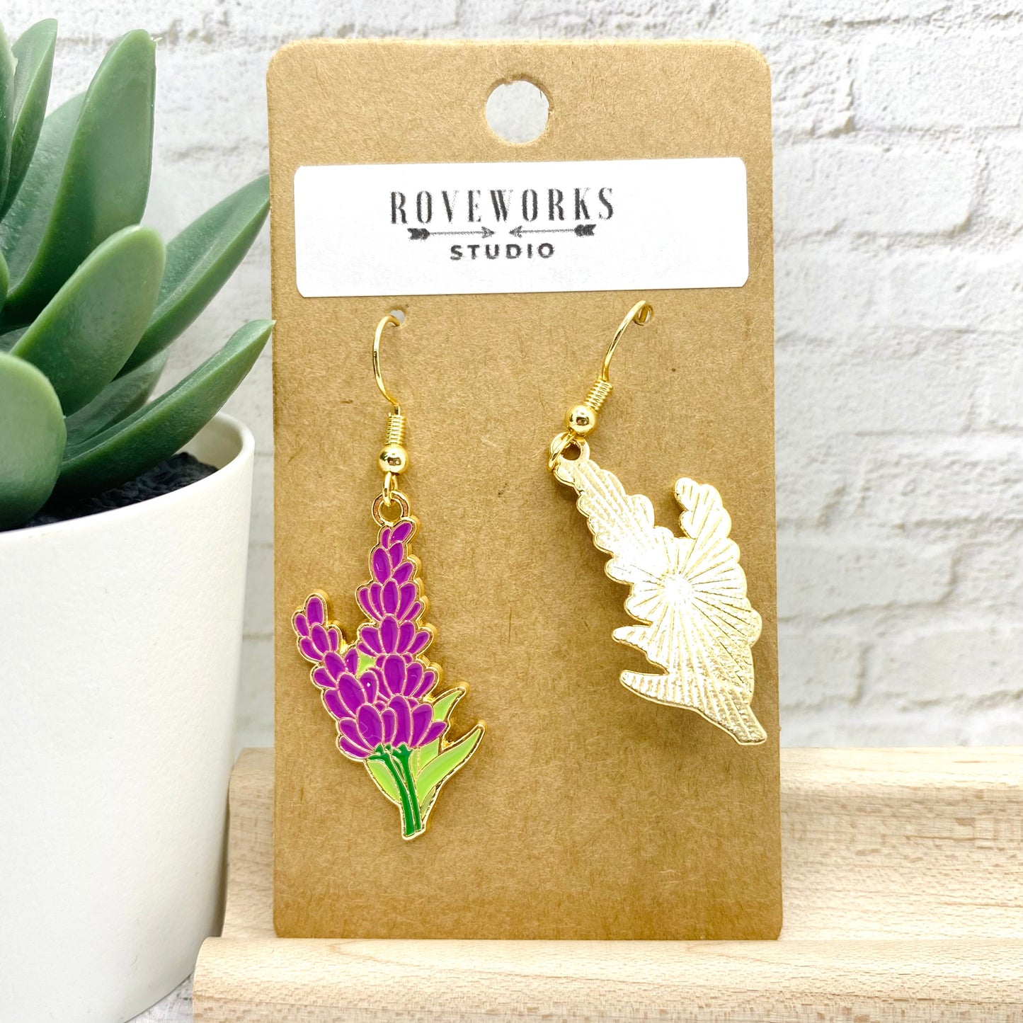 Purple LUPINE FLOWER Earrings