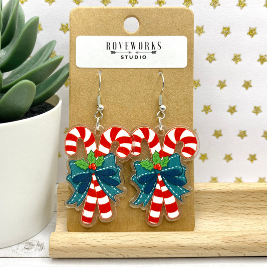 CANDY CANE Christmas Earrings