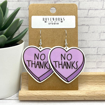 ANTI SOCIAL and No Thanks Earrings