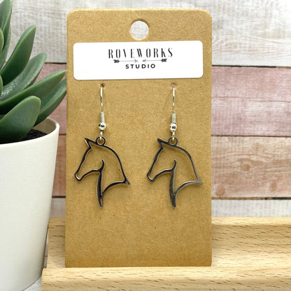 Dainty HORSE Head Earrings