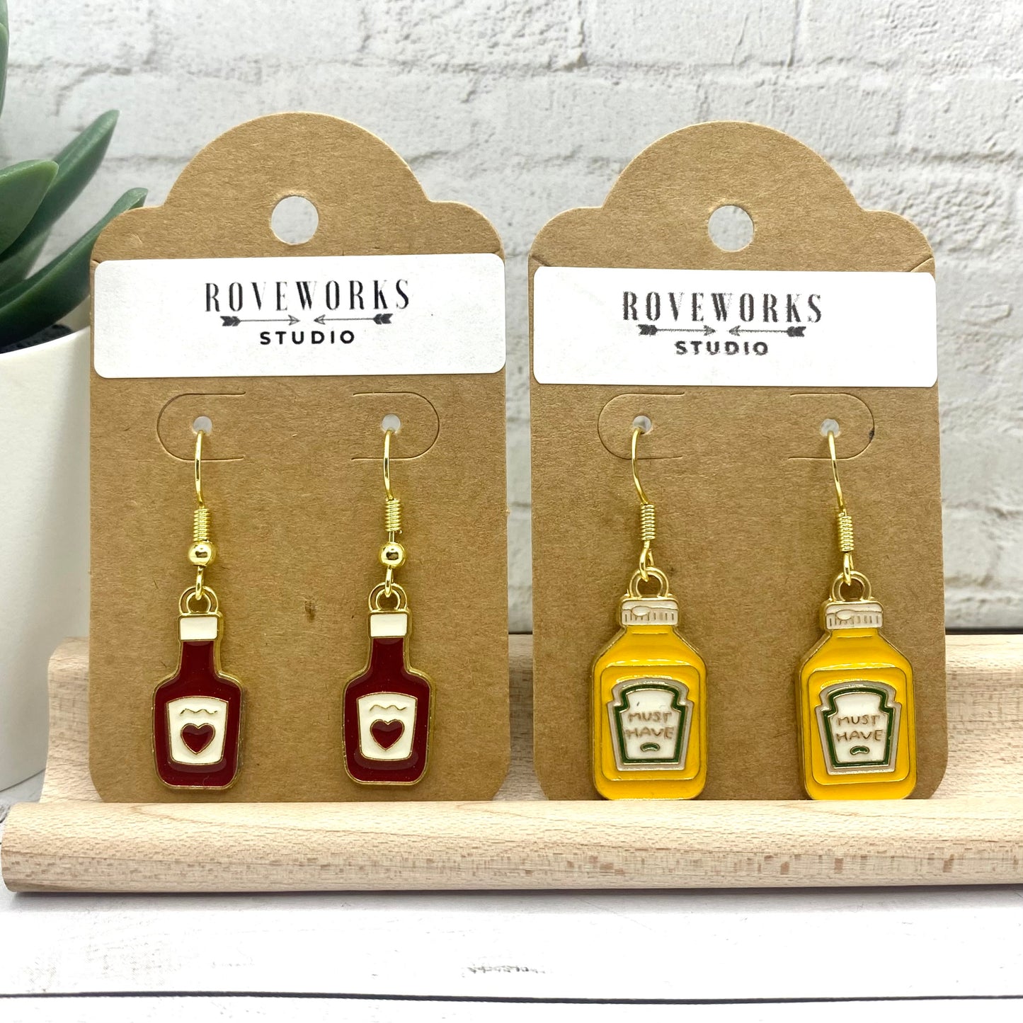 KETCHUP & MUSTARD or Mismatched Earrings