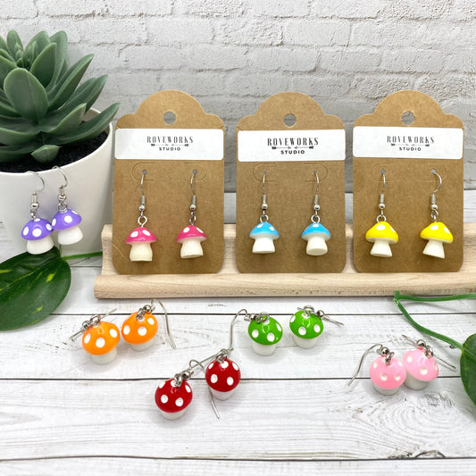 Little polkadot MUSHROOM Earrings