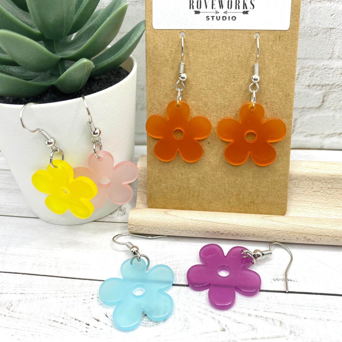 Retro DAISY FLOWER Colorful Earrings