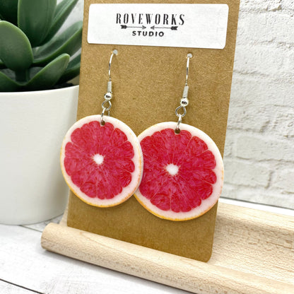 PINEAPPLE Slices & GRAPEFRUIT Earrings