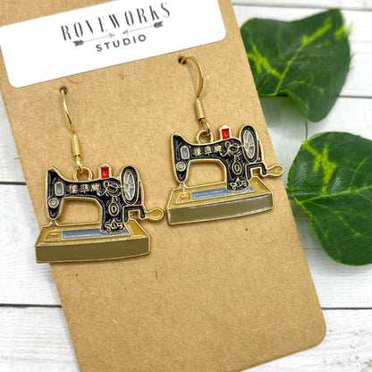 SEWING MACHINE Seamstress Earrings