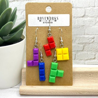 TETRIS BLOCK Mismatched Earrings