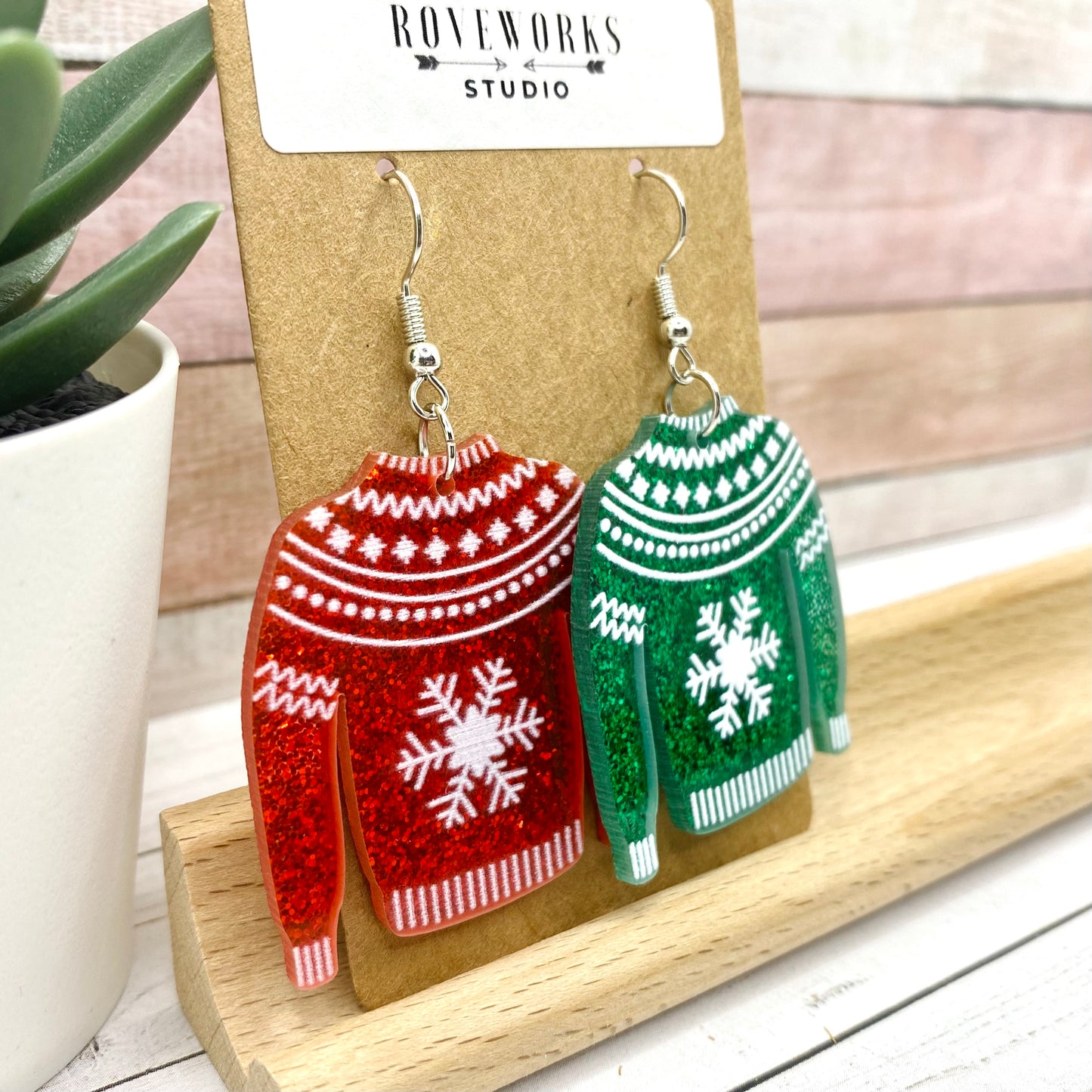 Ugly CHRISTMAS SWEATER Mismatched Earrings