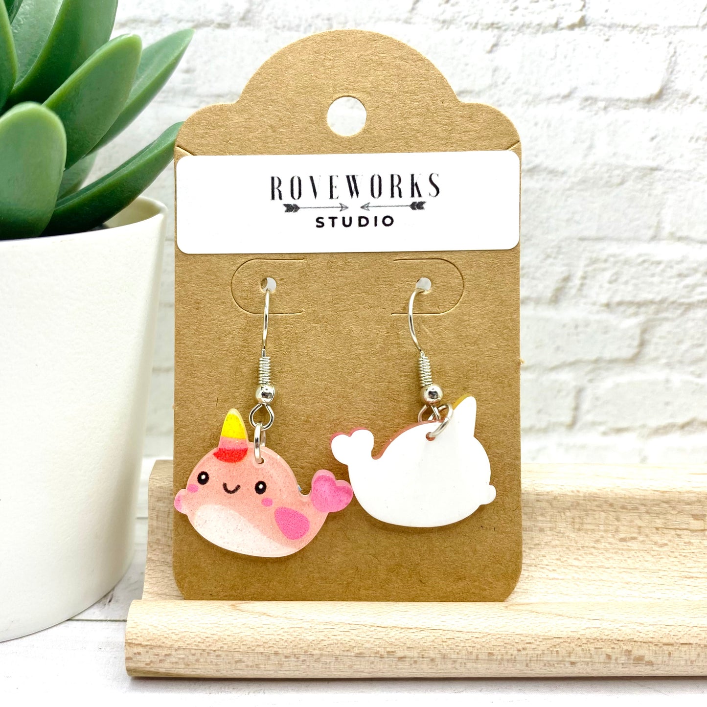 Pink NARWHAL Earrings