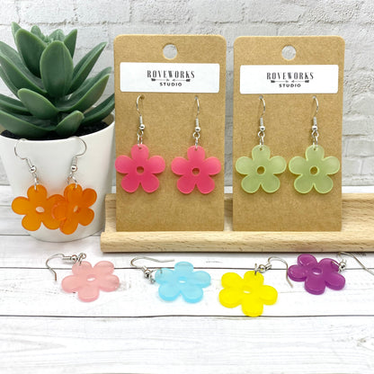 Retro DAISY FLOWER Colorful Earrings