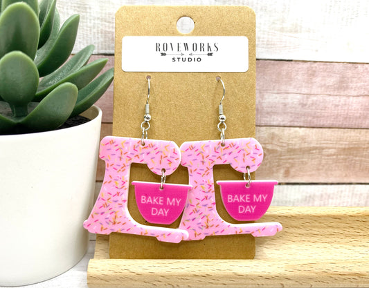 BAKING Earrings - Bake My Day Mixer