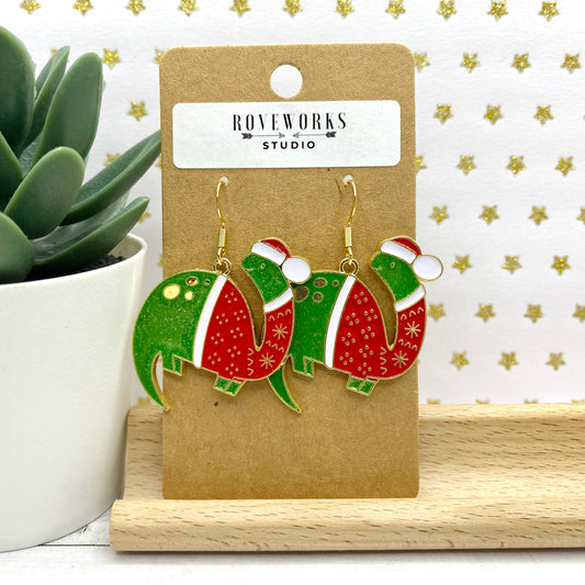 CHRISTMAS DINOSAUR Earrings