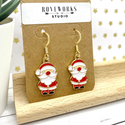 Little SANTA CLAUS Christmas Earrings