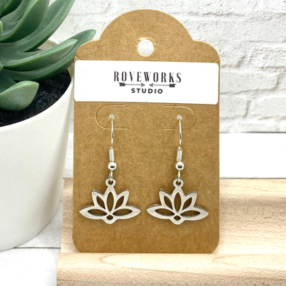 Dainty LOTUS FLOWER Earrings