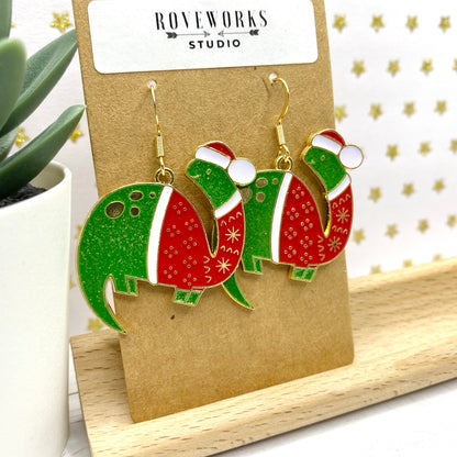 CHRISTMAS DINOSAUR Earrings