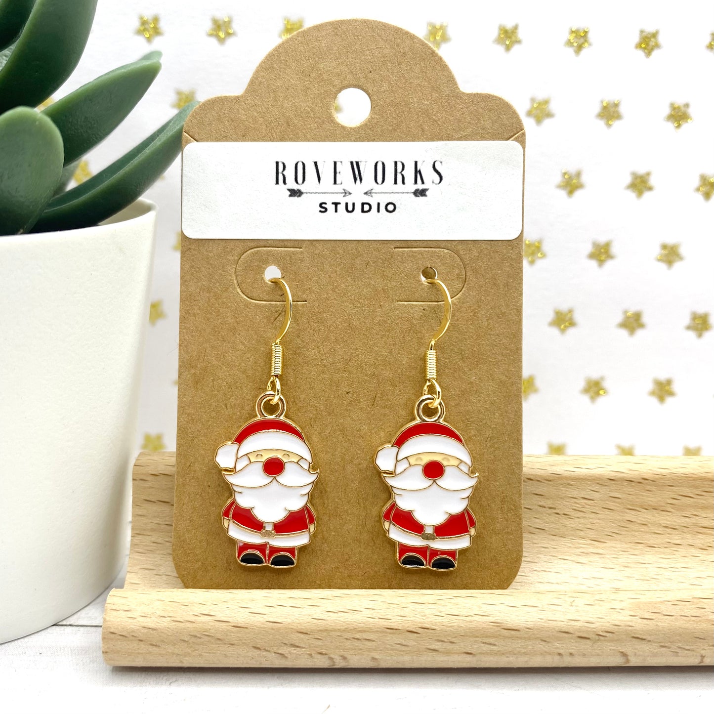 Little SANTA CLAUS Christmas Earrings