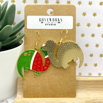 CHRISTMAS DINOSAUR Earrings