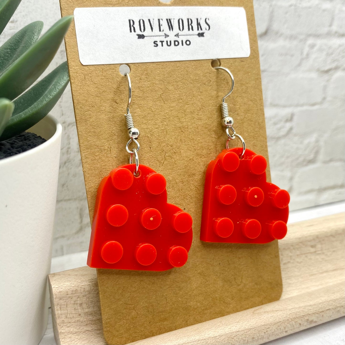 Building Block HEART Earrings