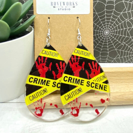 Caution CRIME SCENE Earrings