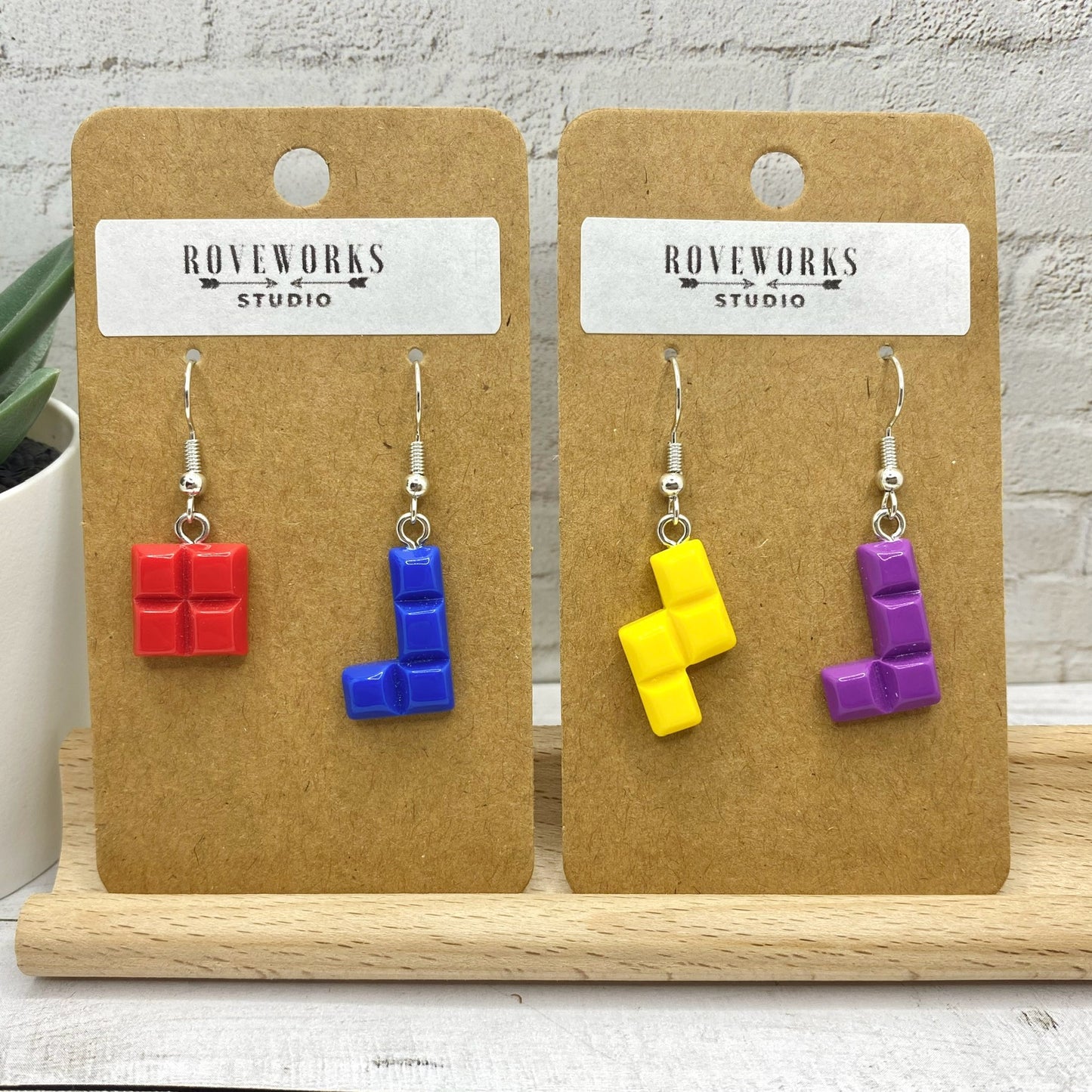 TETRIS BLOCK Mismatched Earrings