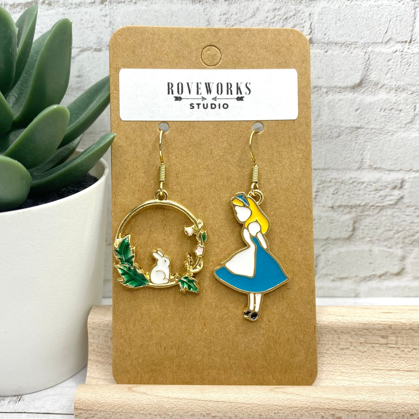 ALICE and the White Rabbit Earrings