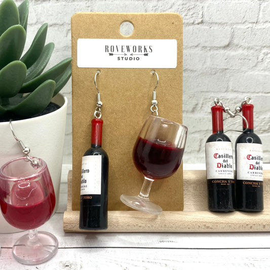 Oversized WINE EARRINGS