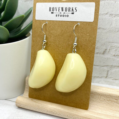 Life sized GARLIC CLOVE Earrings