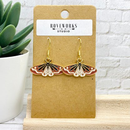 Pretty MOTH EARRINGS - 5 Colors Available