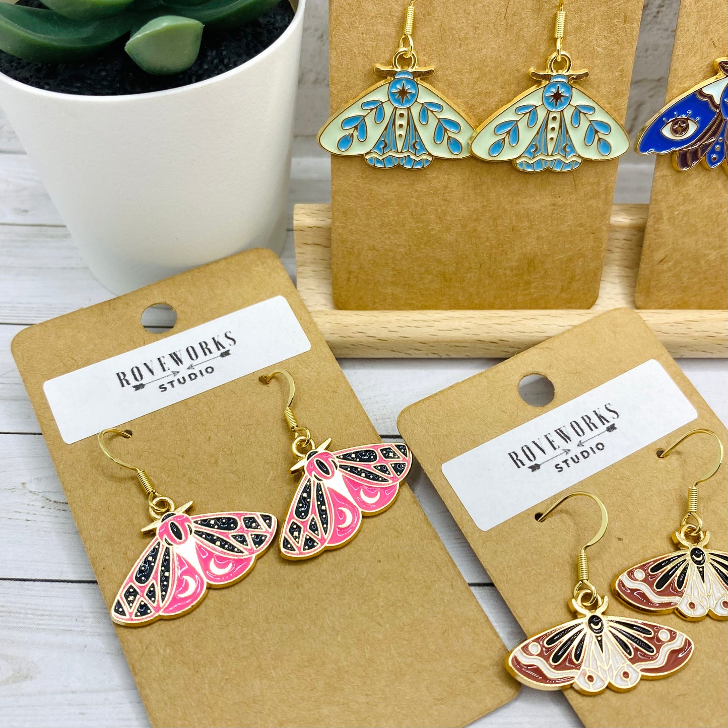 Pretty MOTH EARRINGS - 5 Colors Available