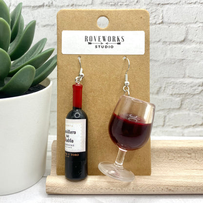 Oversized WINE EARRINGS