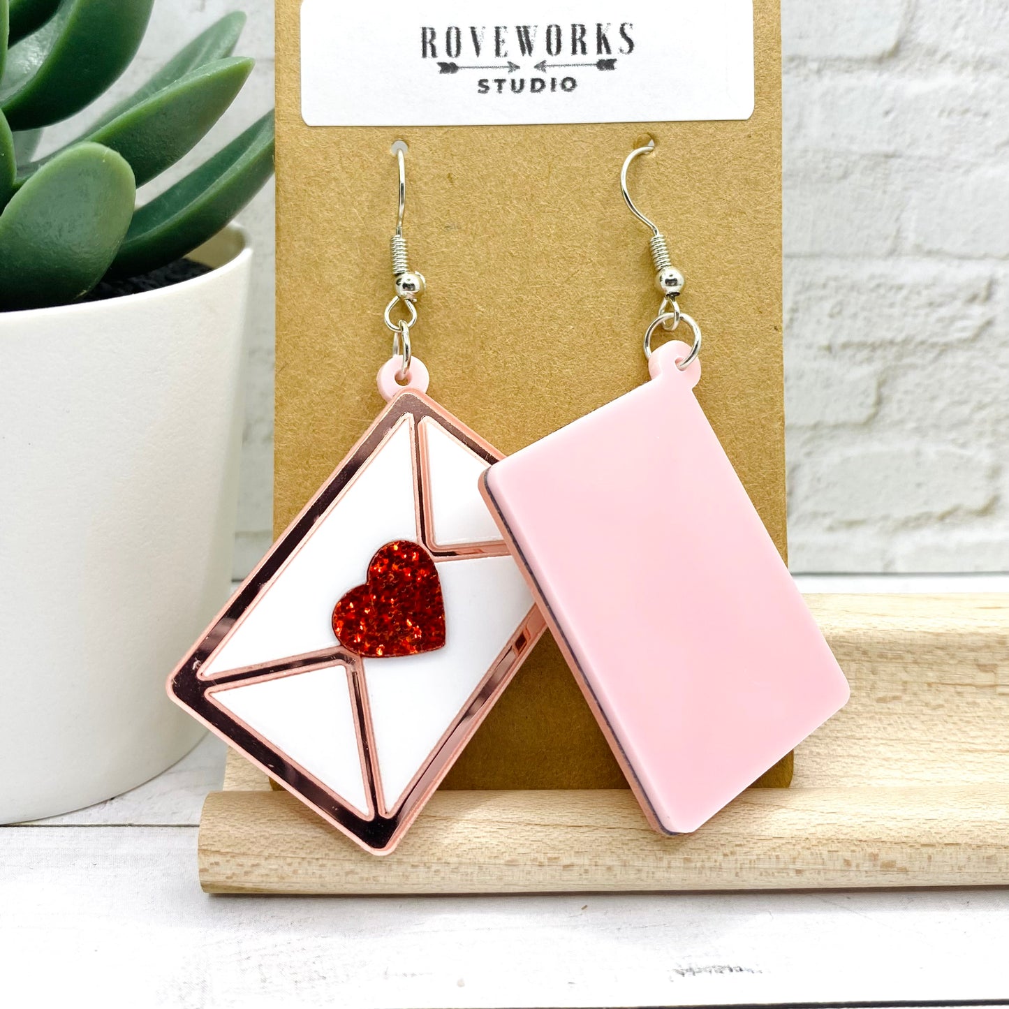 Big LOVE LETTER Heart Earrings